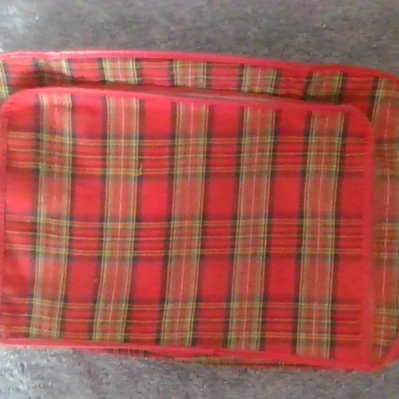 Small red suitcase
